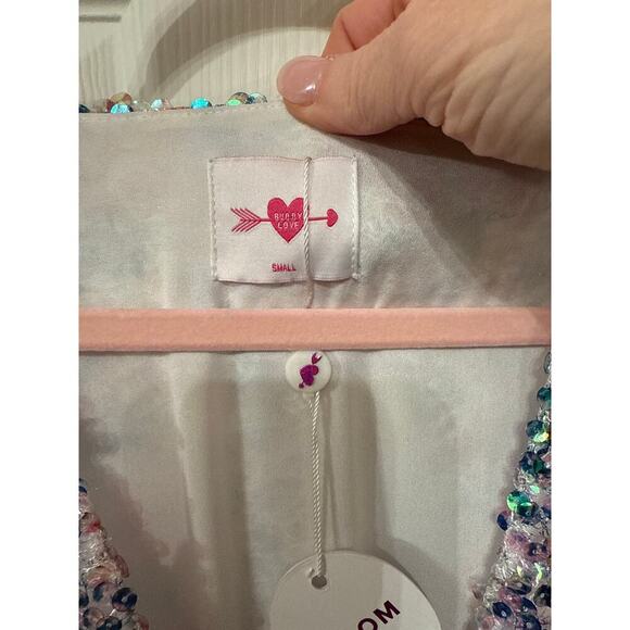 NWT Buddy Love Sequin Colette Long Sleeve Maxi Dress in Flash, S - Picture 7 of 12